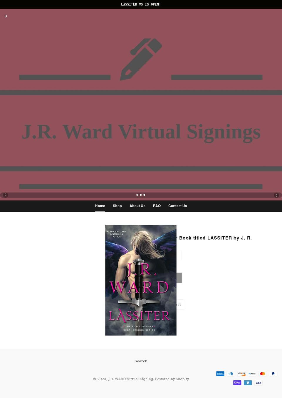 jrwardvs.com shopify website screenshot