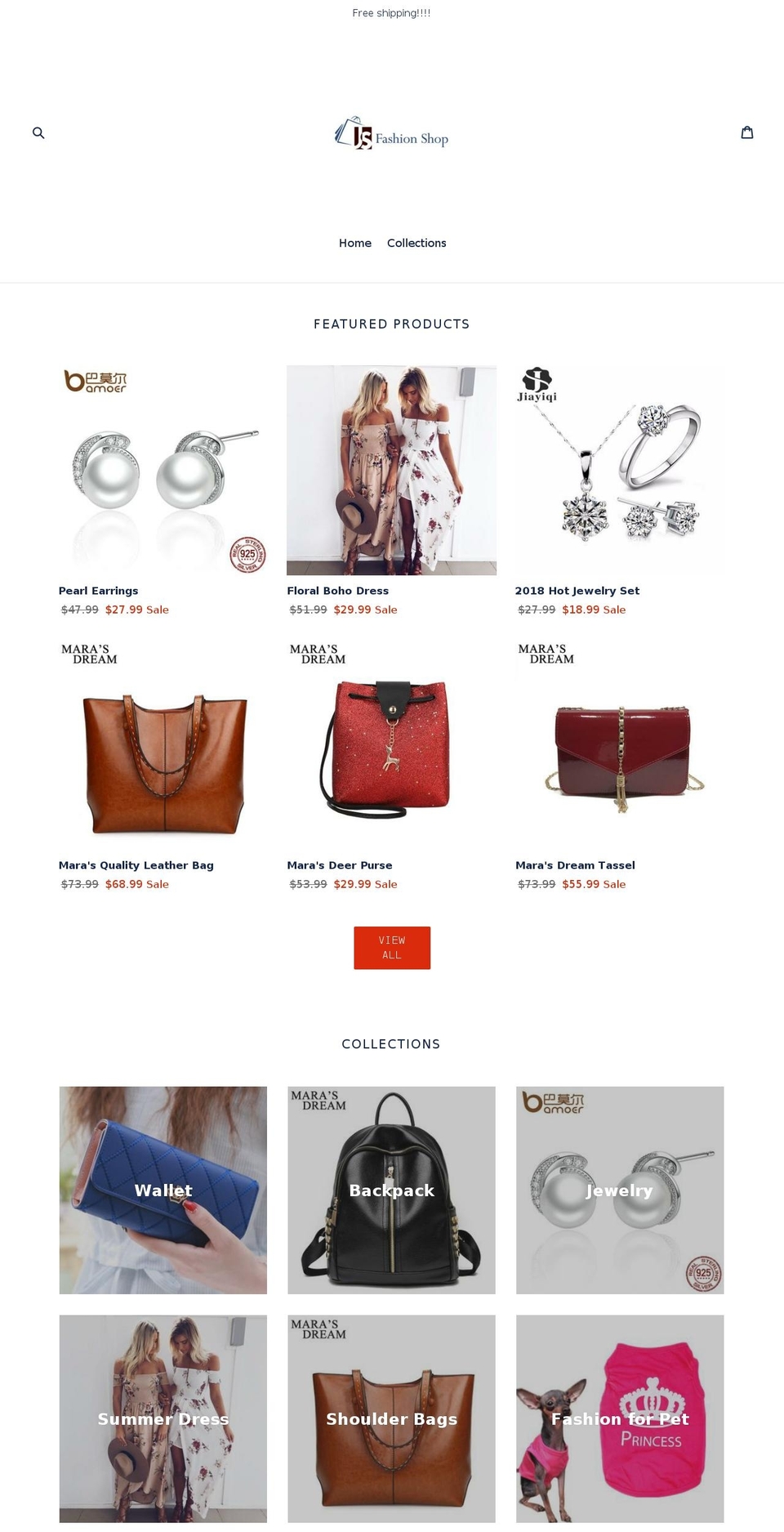 js-shopping.com shopify website screenshot