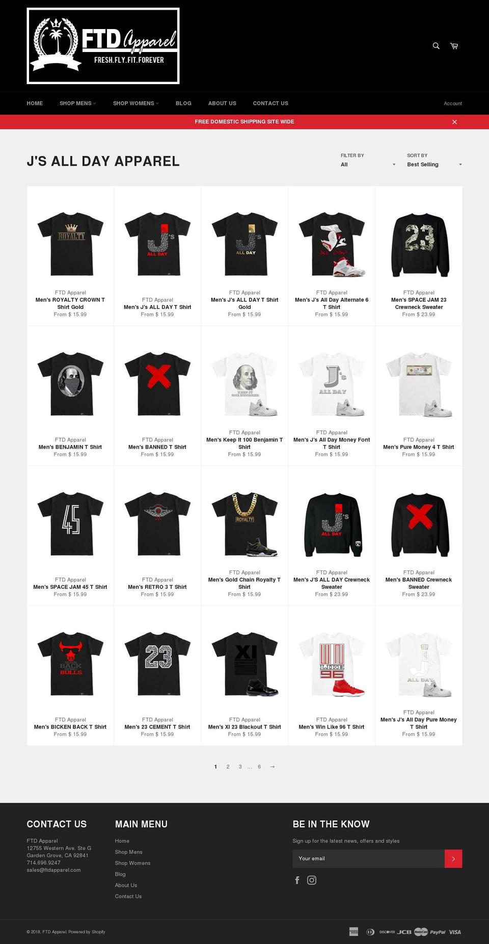 jsallday.com — Shopify storefront screenshot
