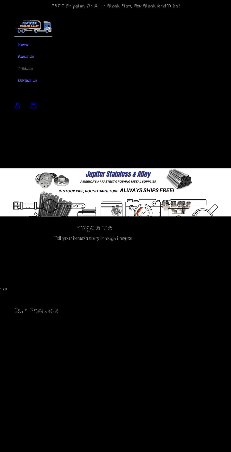 jsametals.com shopify website screenshot