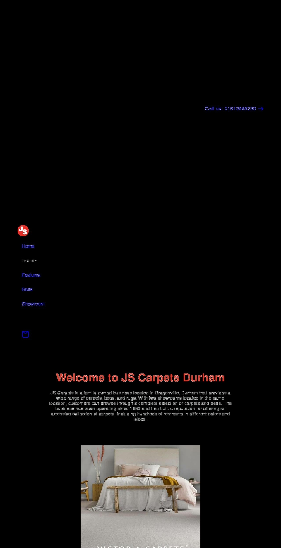 jscarpets.co.uk shopify website screenshot