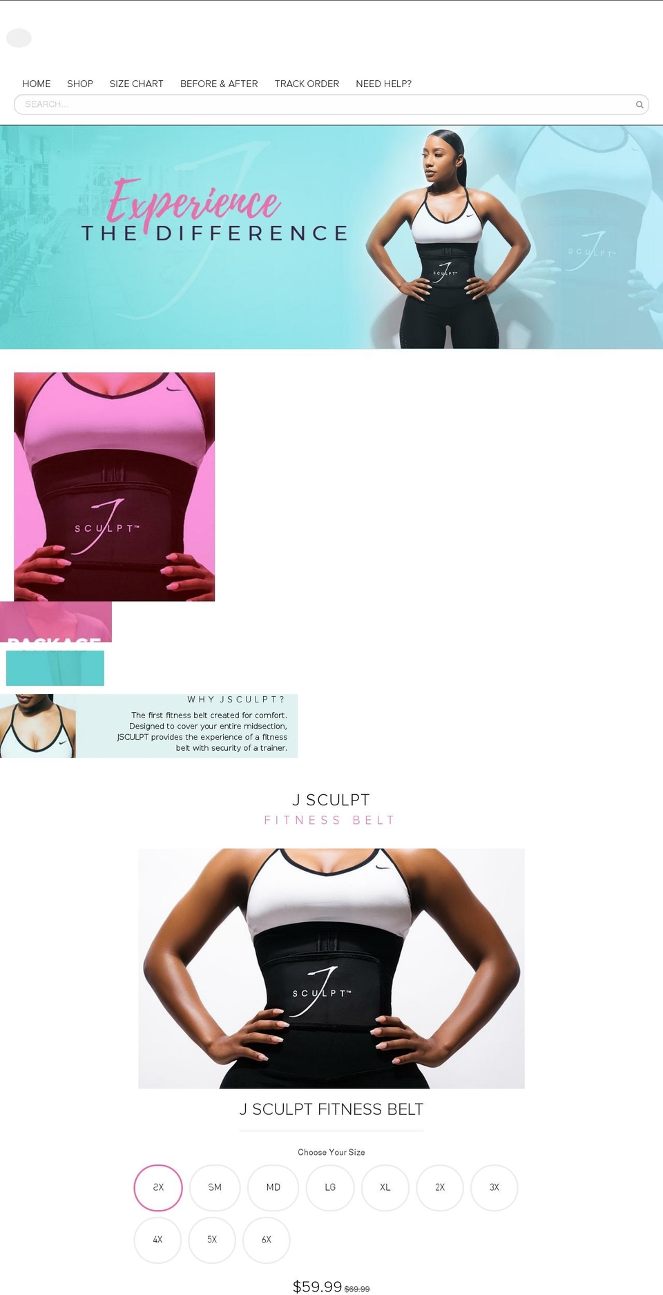 jsculptfitness.com — Shopify storefront screenshot
