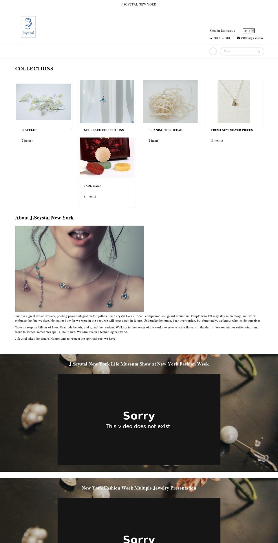 jscystalnewyork.com — Shopify storefront screenshot
