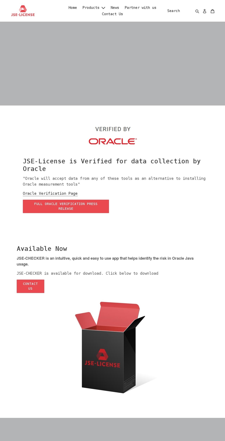 jse-license.com shopify website screenshot
