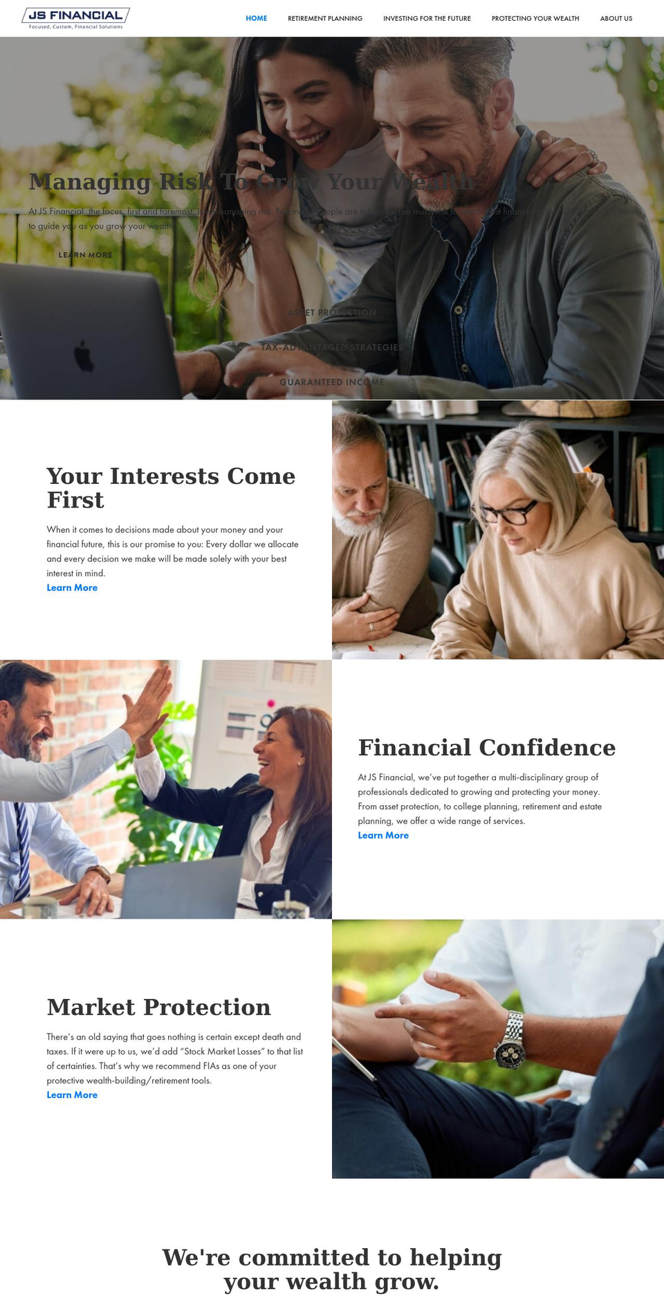 jsfinancialonline.com shopify website screenshot
