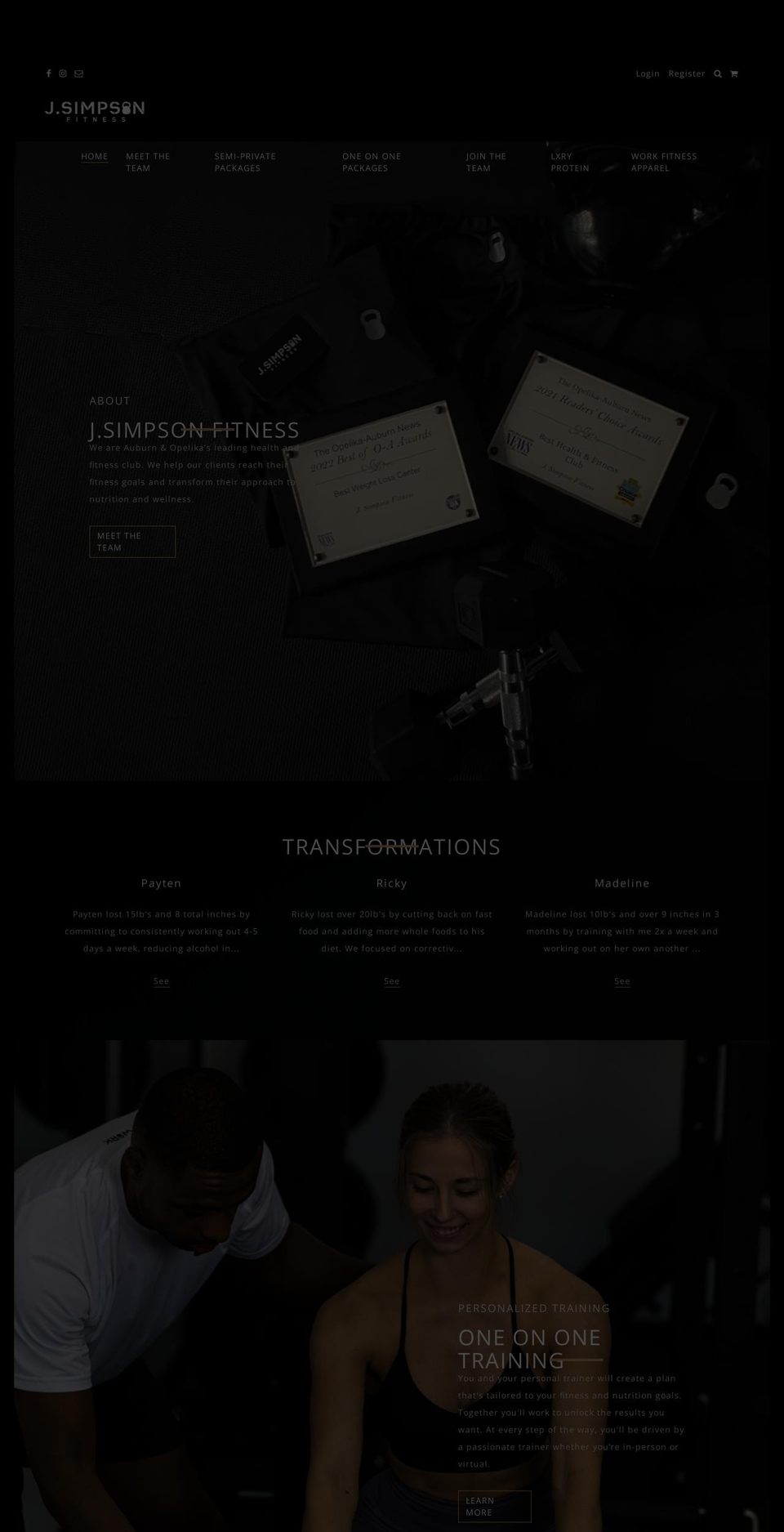 jsimpsonfit.com shopify website screenshot