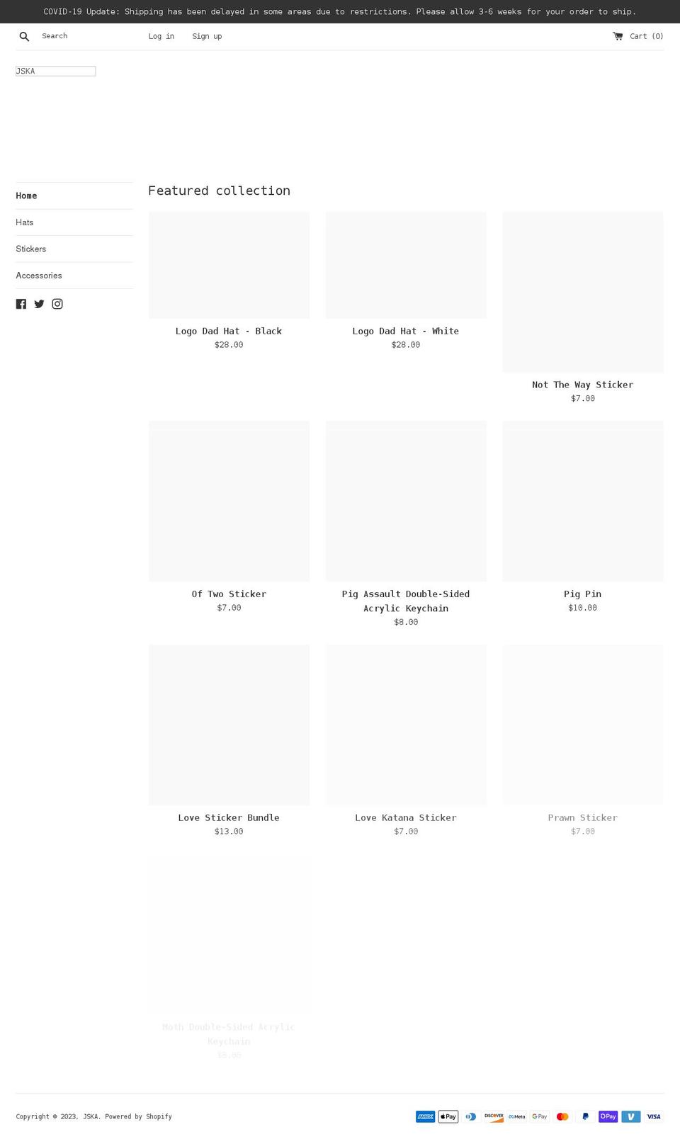 jskabrand.com shopify website screenshot