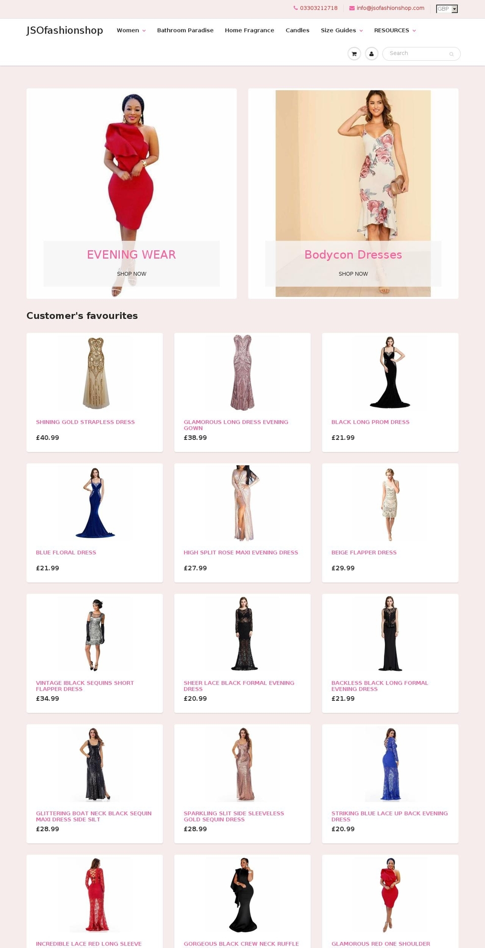 jsofashionshop.com — Shopify storefront screenshot