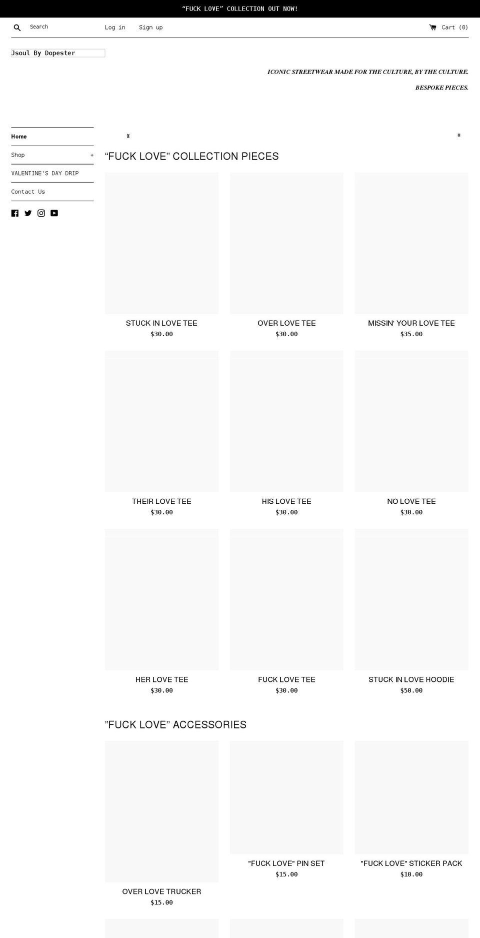 jsoulbydopester.com shopify website screenshot