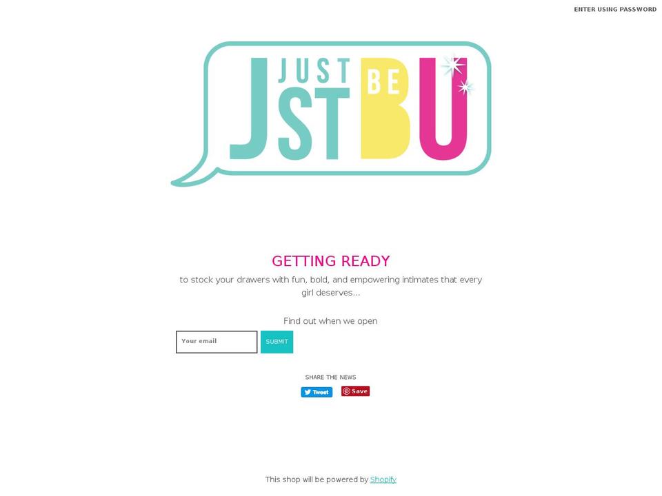 jstbu.com — Shopify storefront screenshot