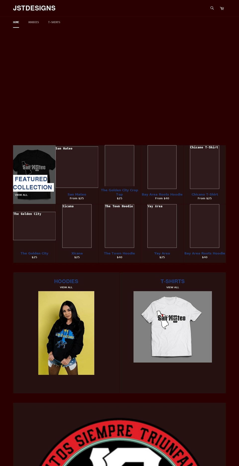 jstdesignss.com shopify website screenshot