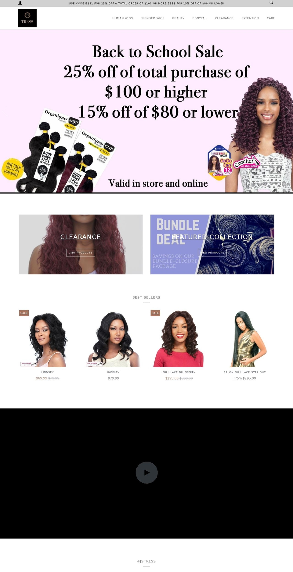 jstressmall.com shopify website screenshot