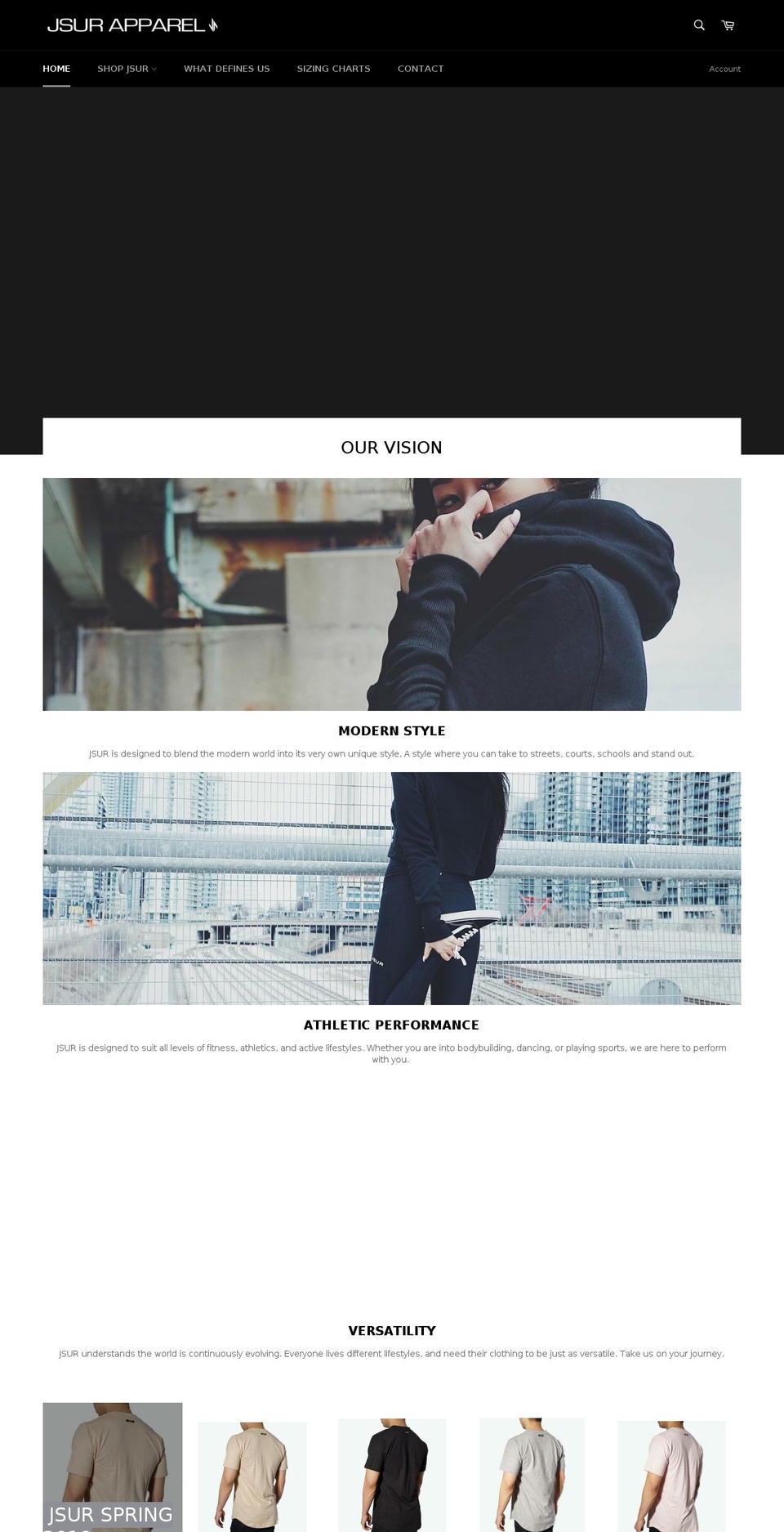 jsurapparel.com — Shopify storefront screenshot