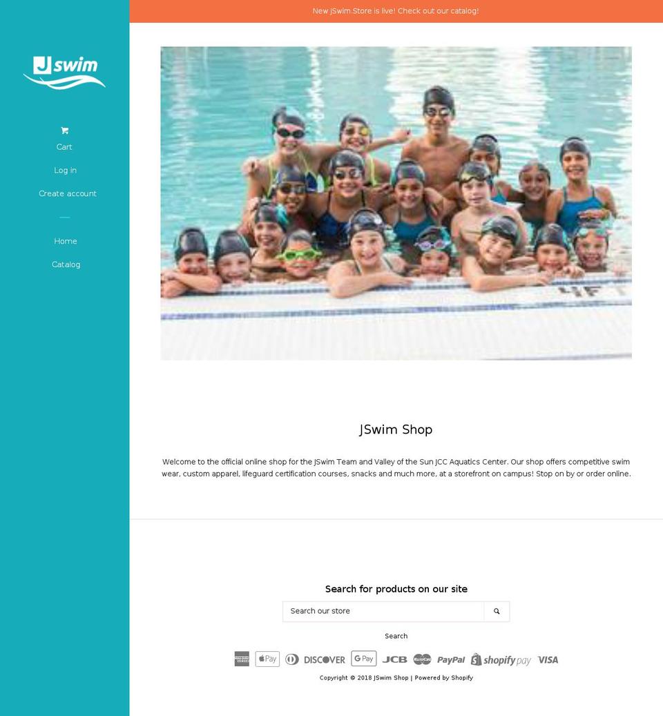 jswimshop.com — Shopify storefront screenshot