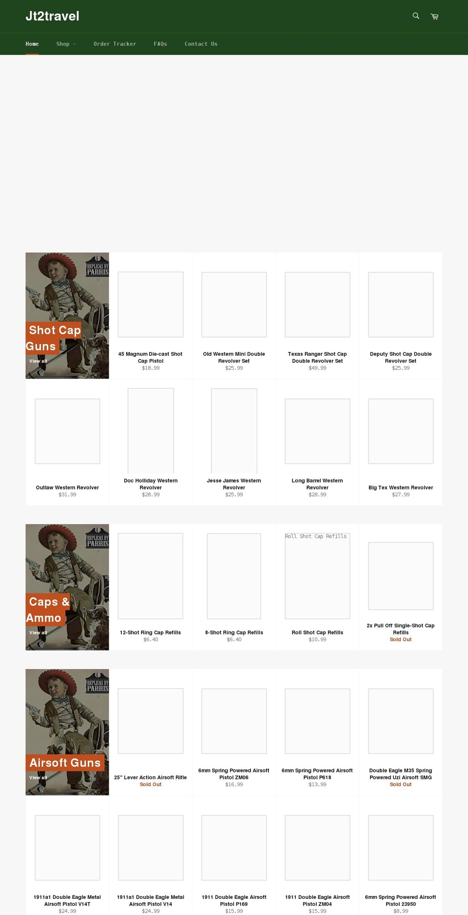 jt2travel.com shopify website screenshot