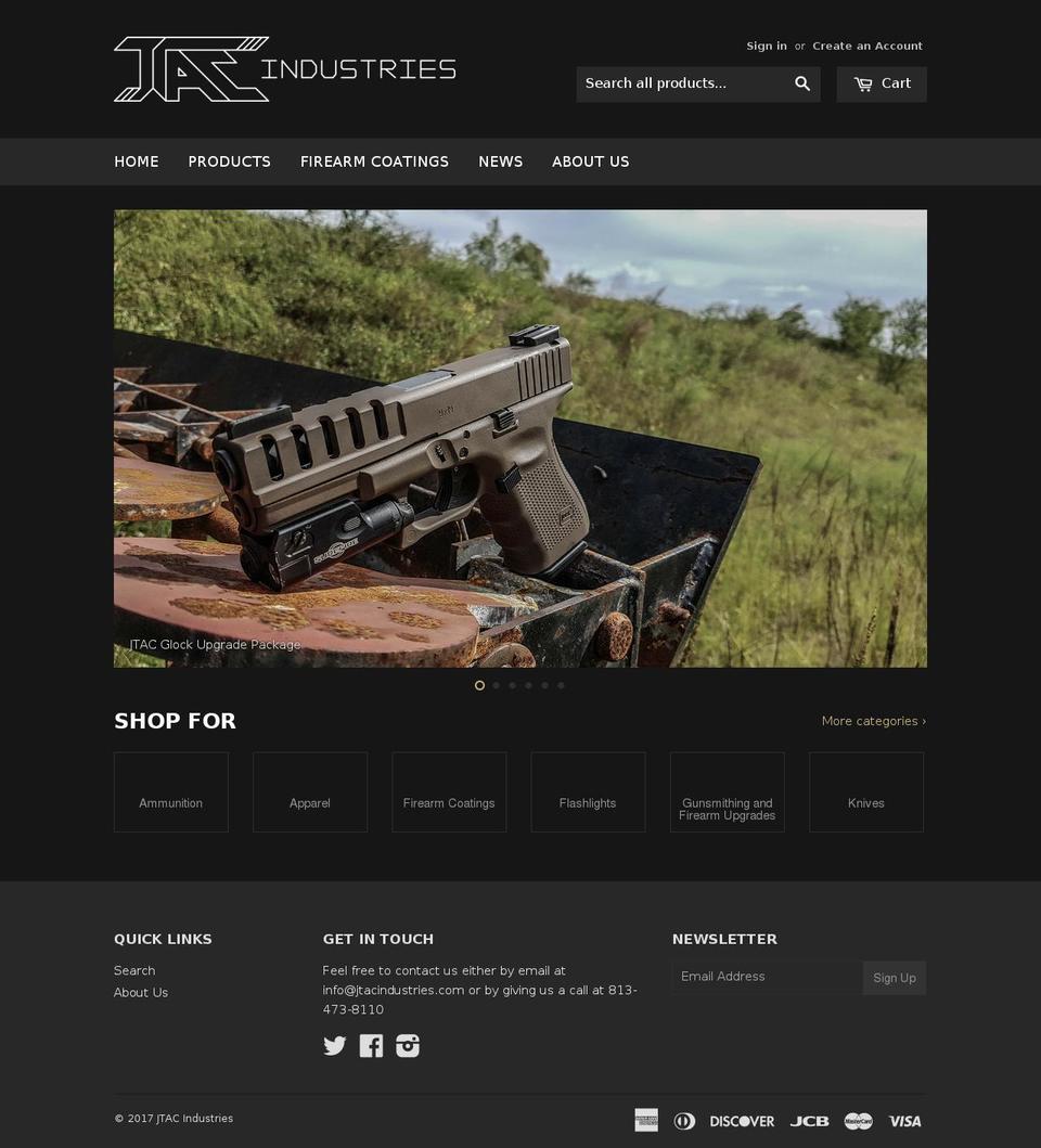jtacindustries.com shopify website screenshot