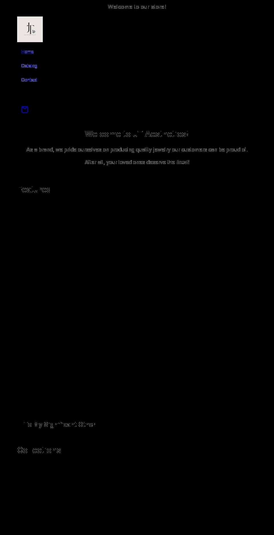 jtaesthetic.com shopify website screenshot