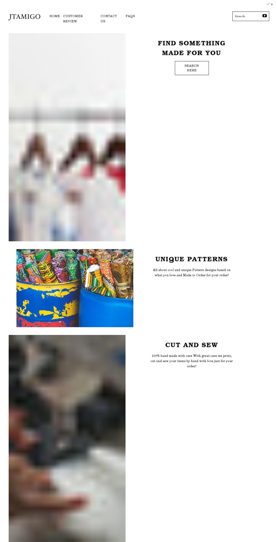 jtamigo.com shopify website screenshot