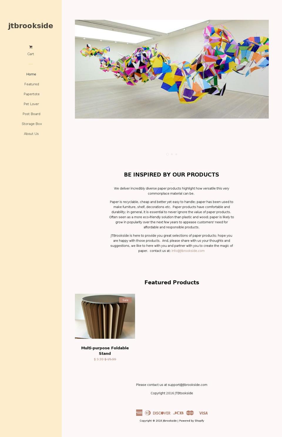 jtbrookside.com shopify website screenshot