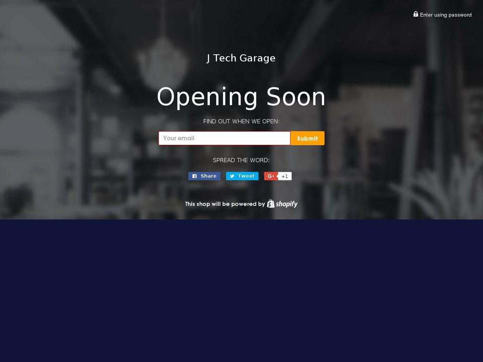 jtechgarage.com shopify website screenshot
