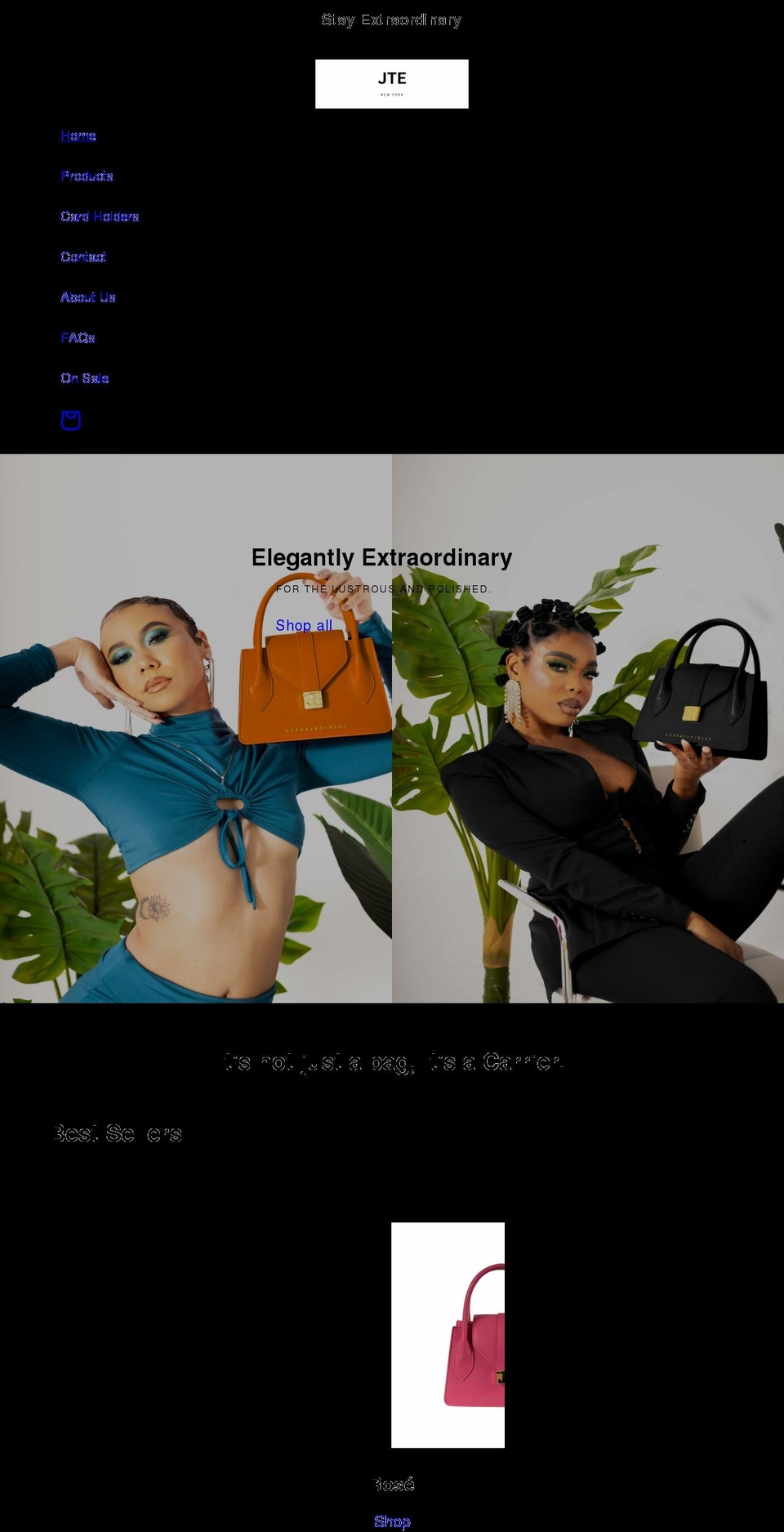 jtecollections.com shopify website screenshot