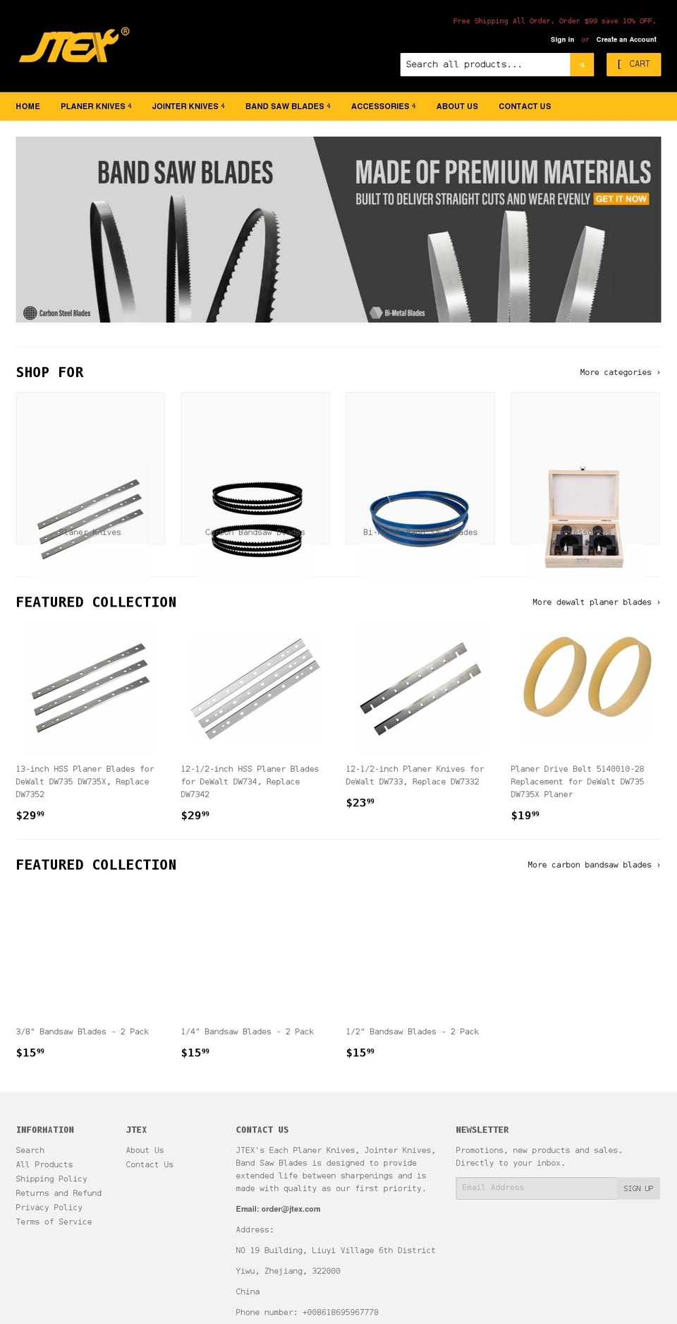 jtex.com shopify website screenshot