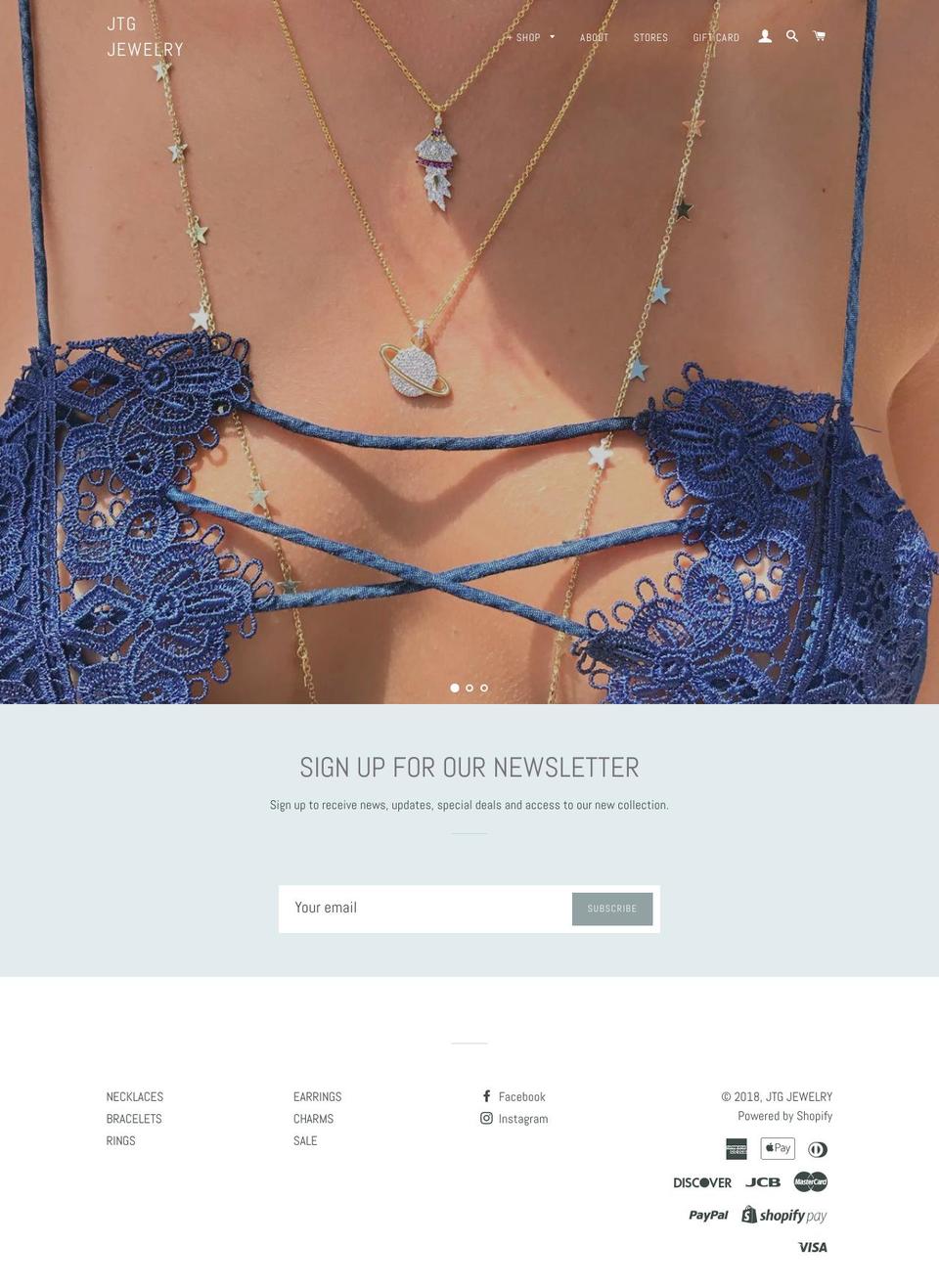 jtgjewelry.com — Shopify storefront screenshot