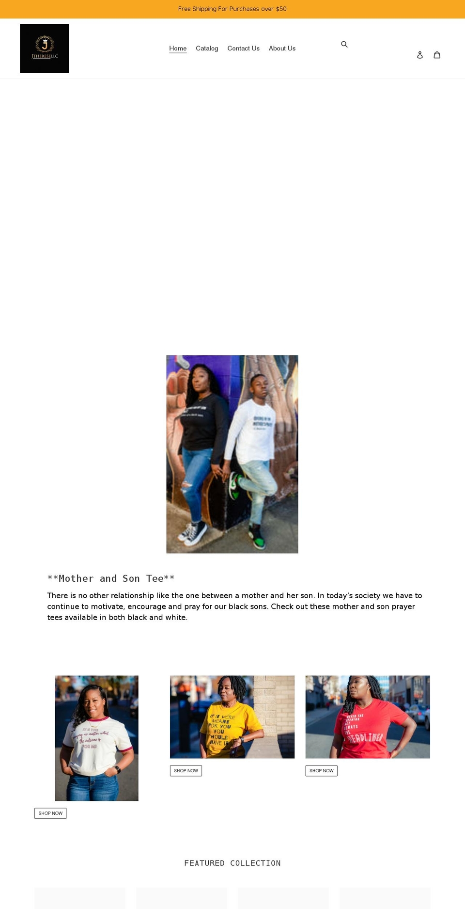 jtheresellc.com shopify website screenshot