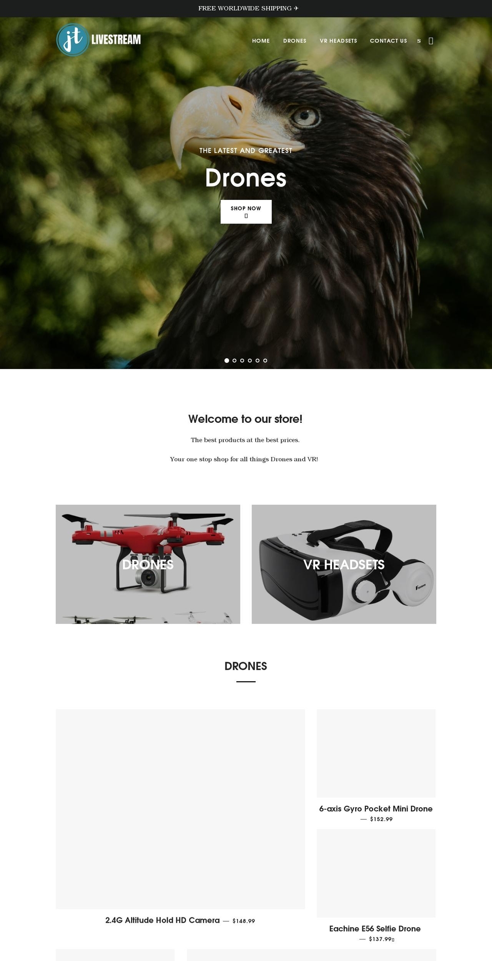 DropShipForSale Shopify theme site example jtlivestream.com