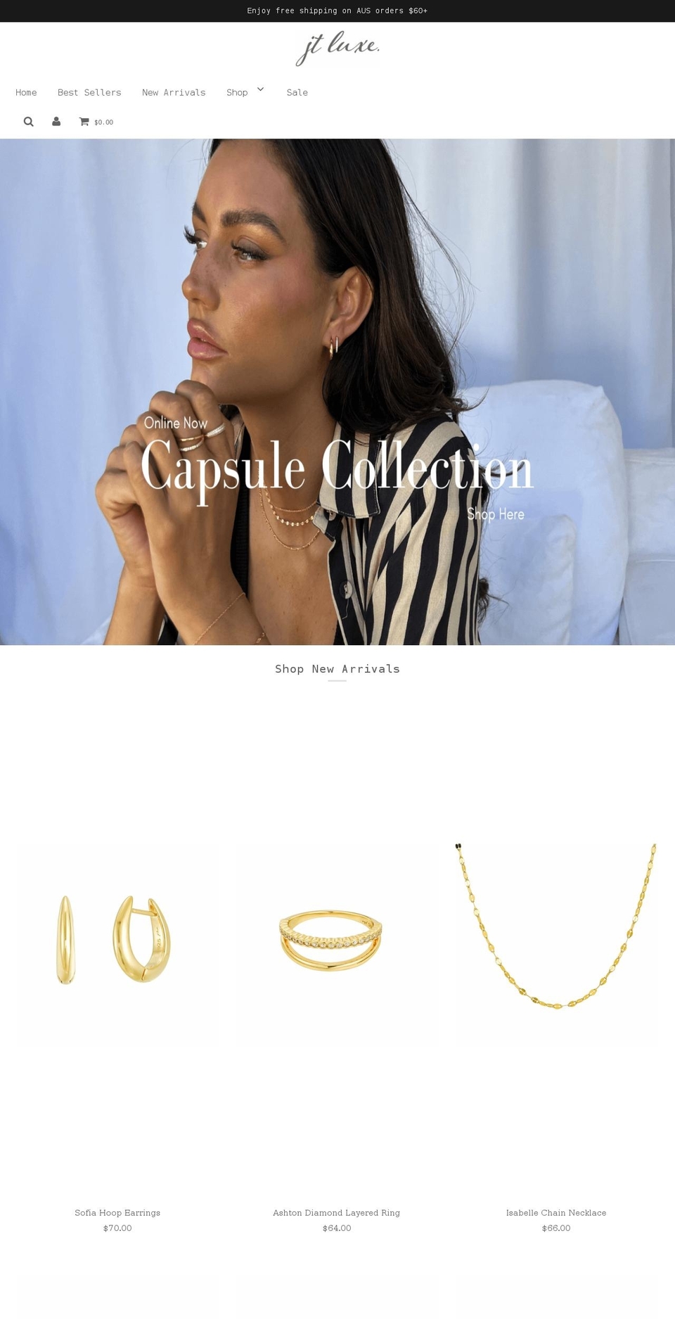 jtluxe.com.au shopify website screenshot