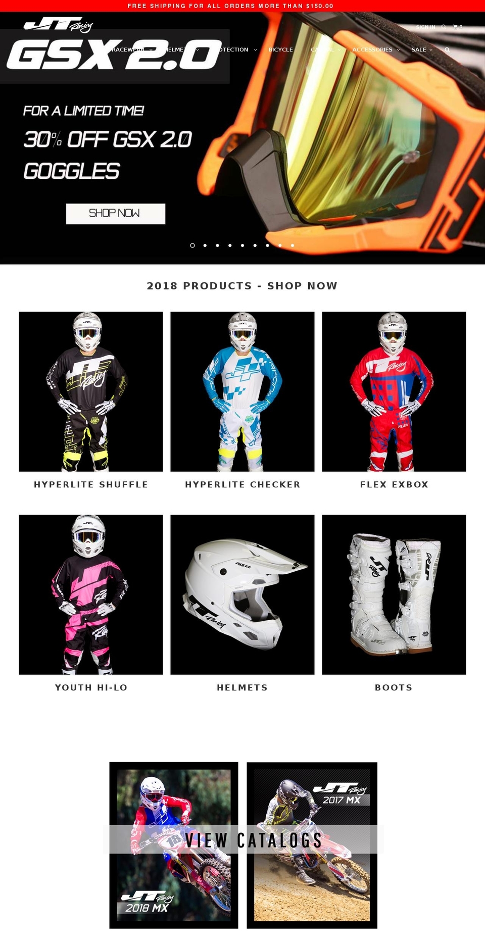 jtracingusa.com shopify website screenshot