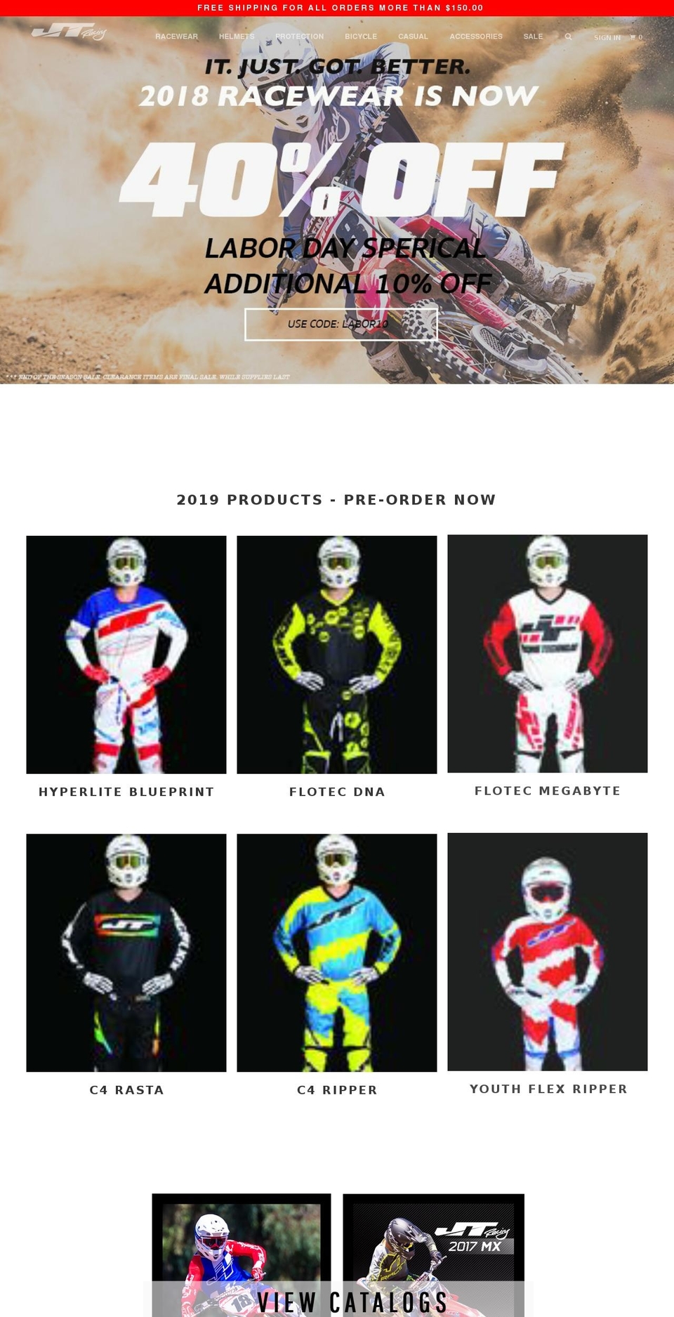 jtracingusa.net shopify website screenshot