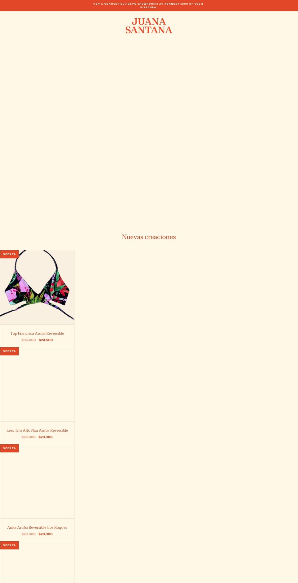 juanasantana.com shopify website screenshot