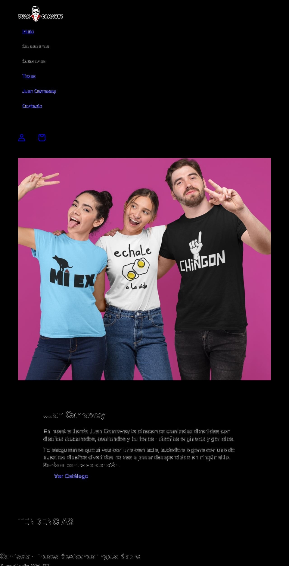 juancamawey.com shopify website screenshot