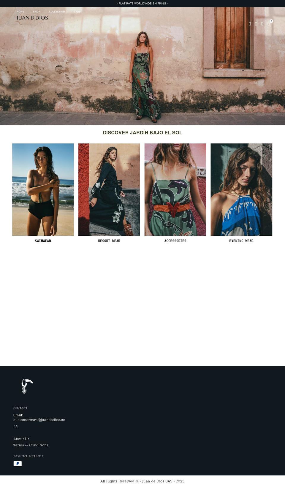 juandedios.co shopify website screenshot