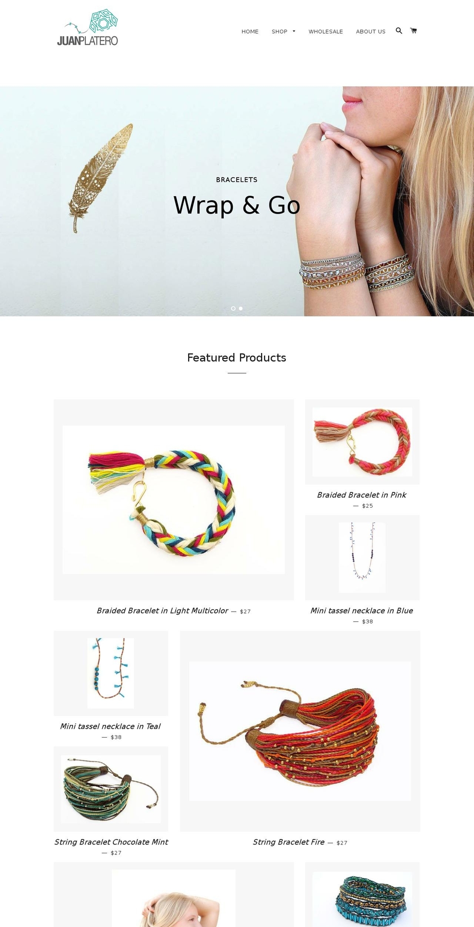 juanplatero.com — Shopify storefront screenshot