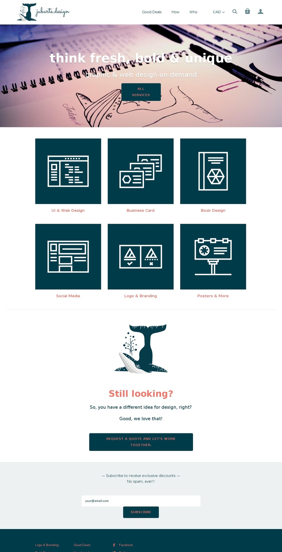 jubartedesign.com — Shopify storefront screenshot