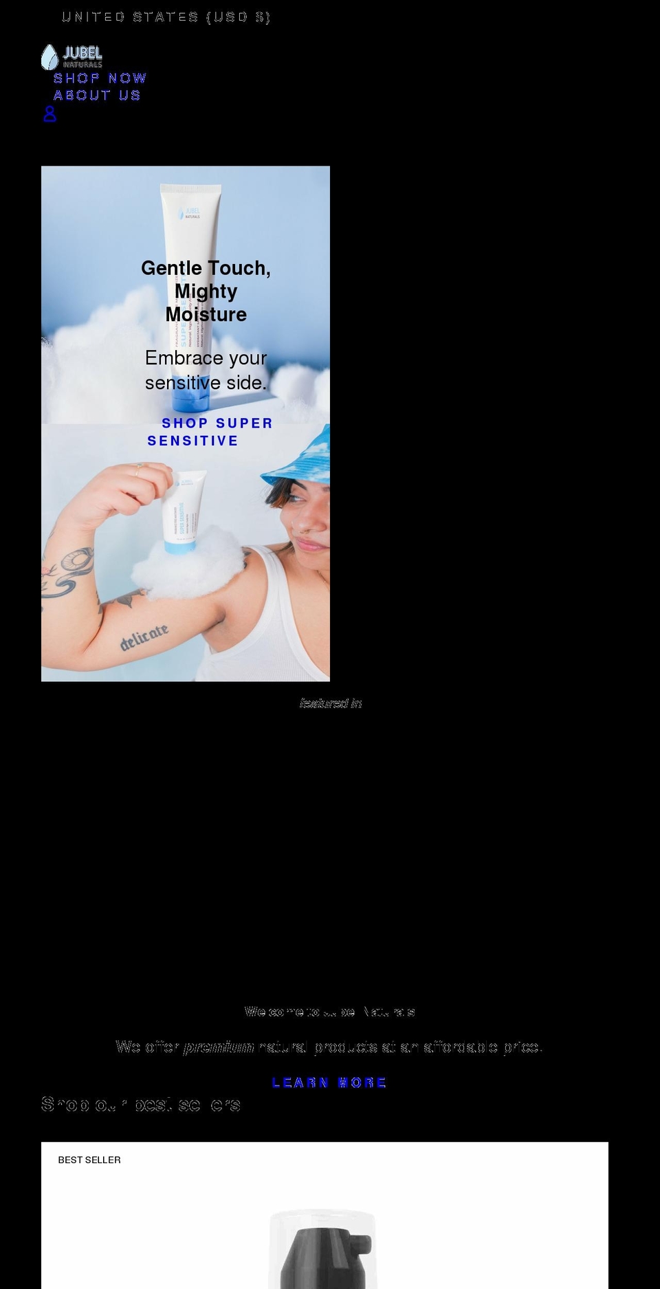 jubelnaturals.com shopify website screenshot