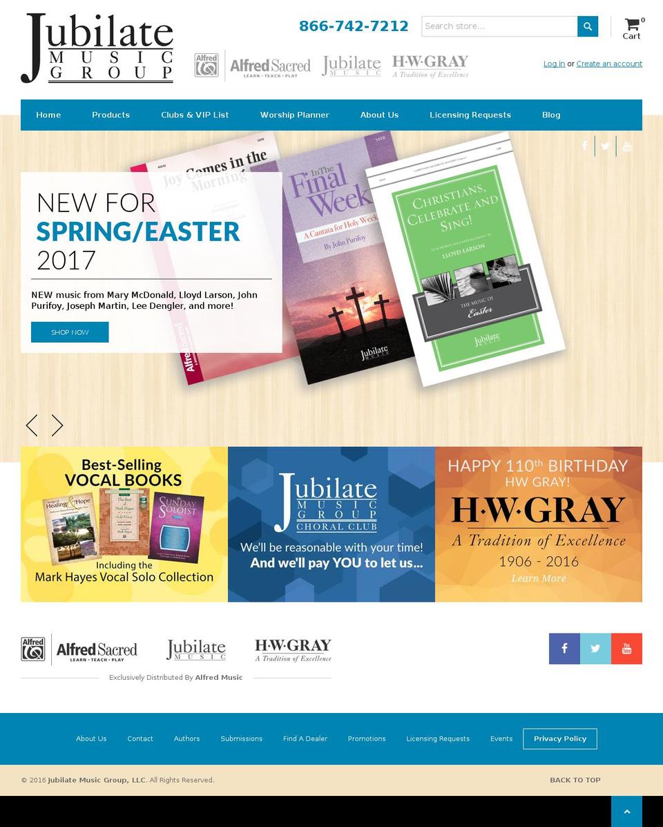jubliate Shopify theme site example jubilatemusic.com