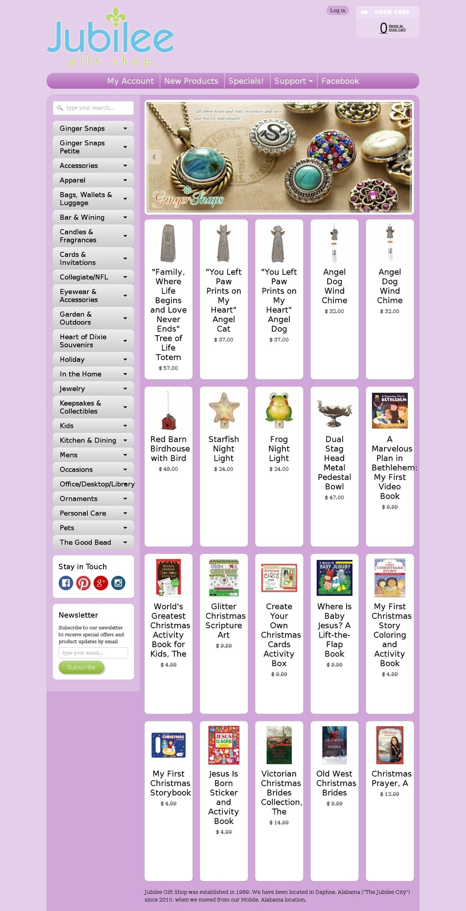 jubileegiftshop.net shopify website screenshot