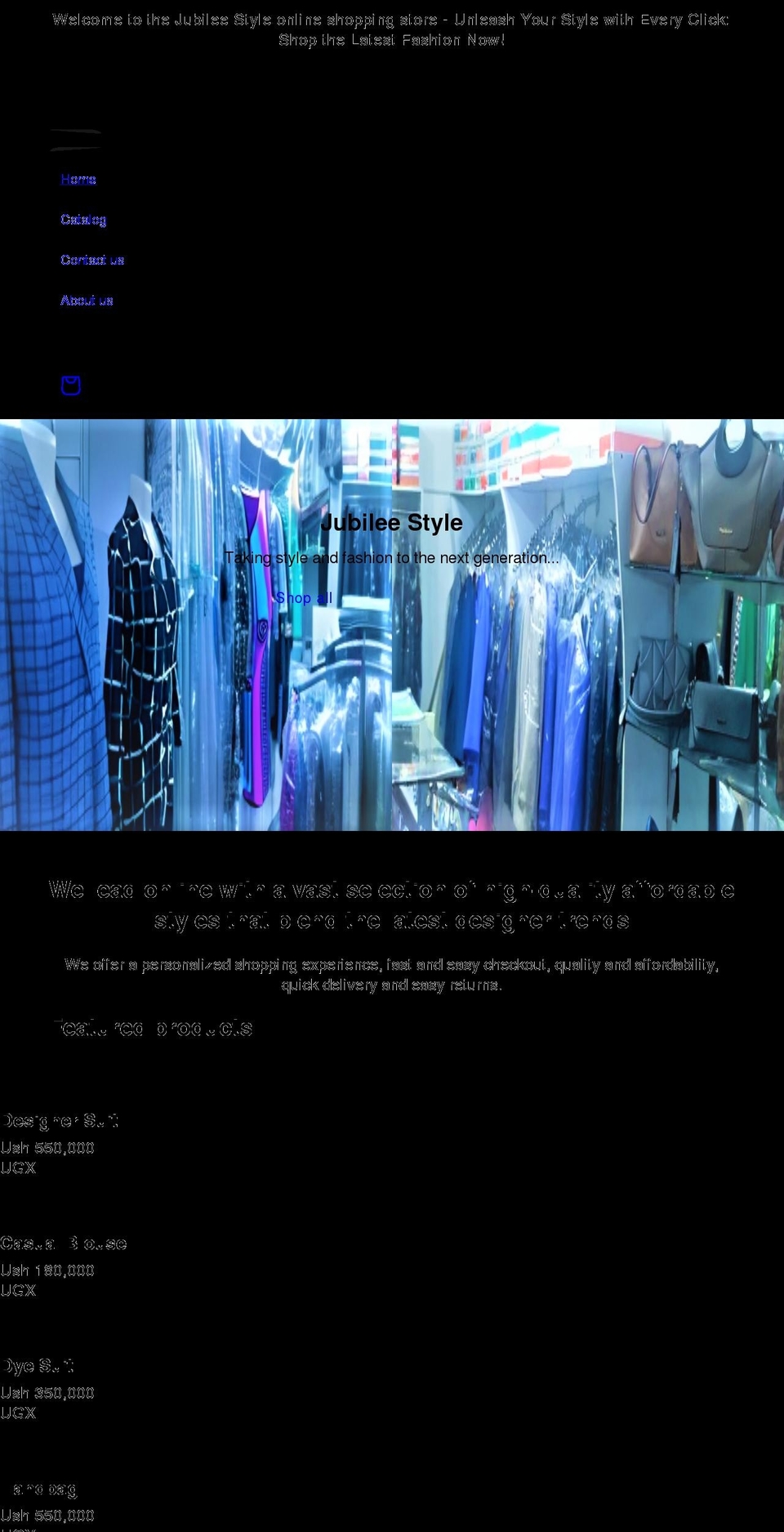 jubileestyle.com shopify website screenshot