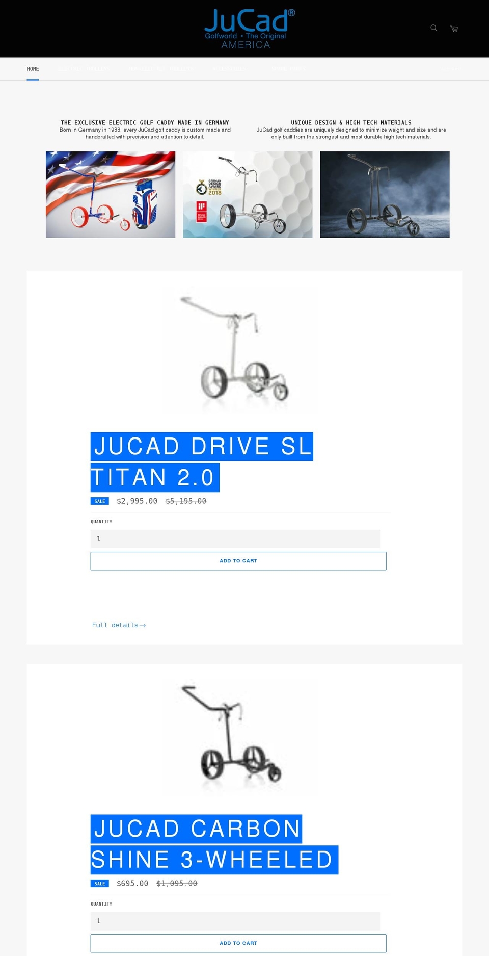 jucadamerica.com shopify website screenshot