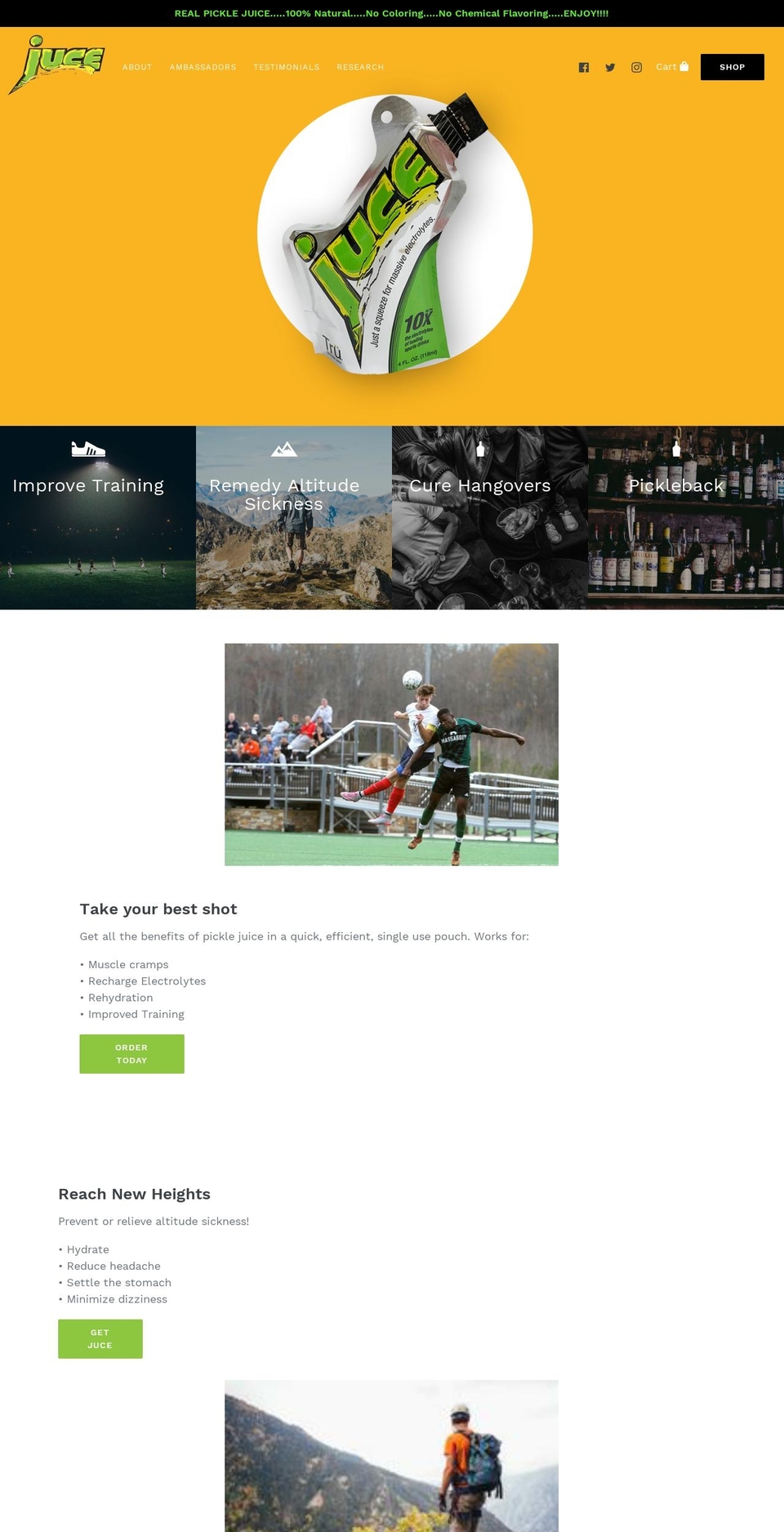 juceup.com shopify website screenshot