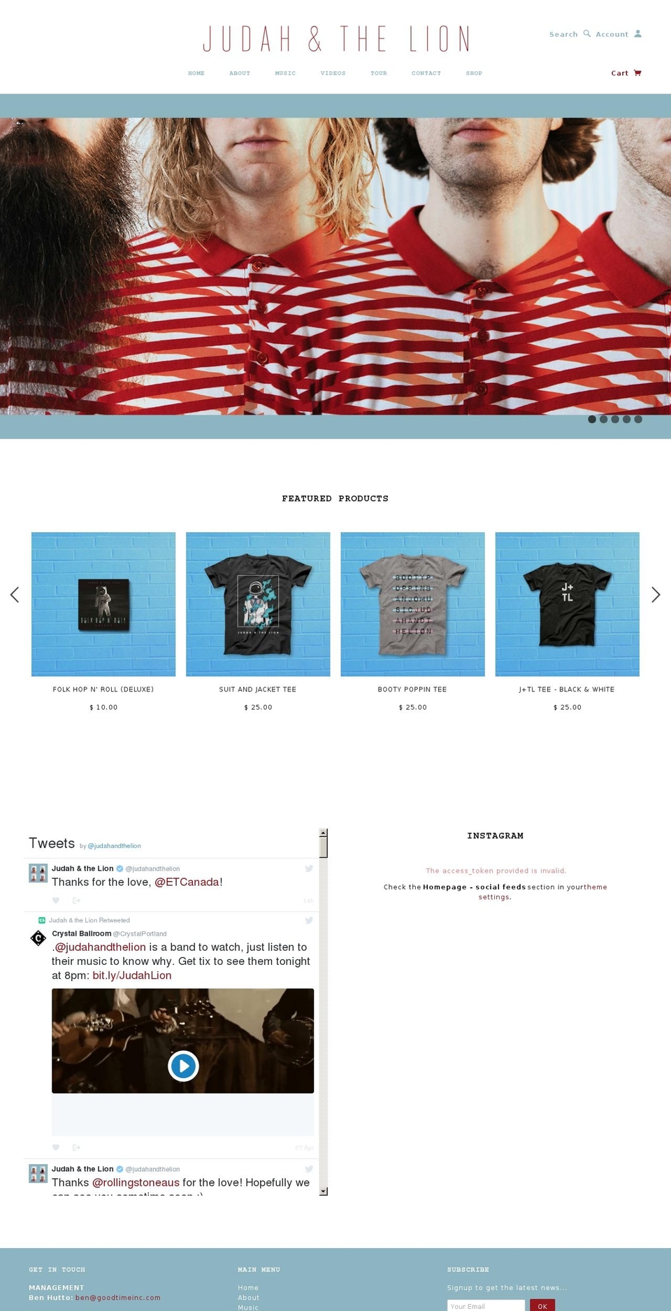 judahandthelion.com shopify website screenshot