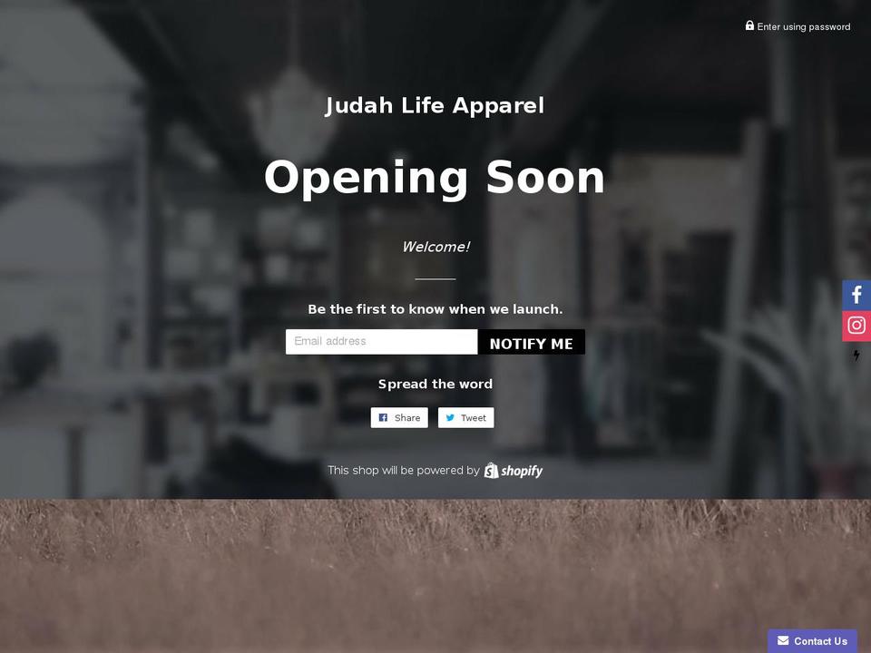 judahlifeapparel.com shopify website screenshot