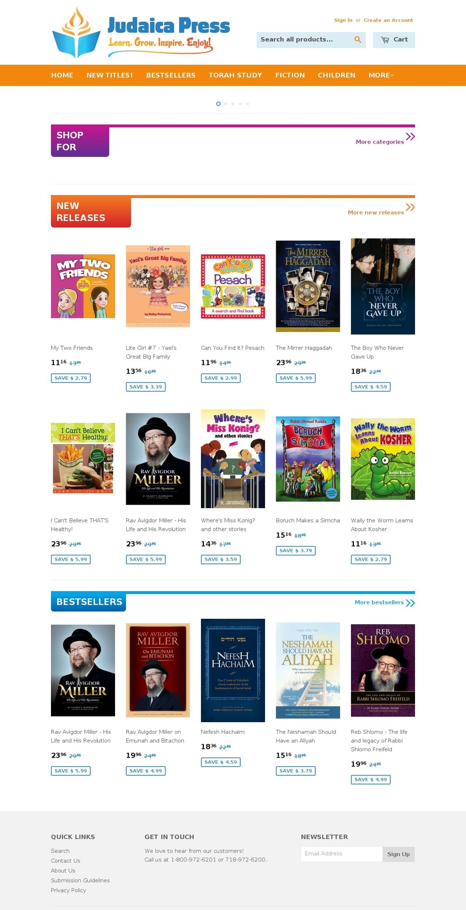 judaicapress.com shopify website screenshot