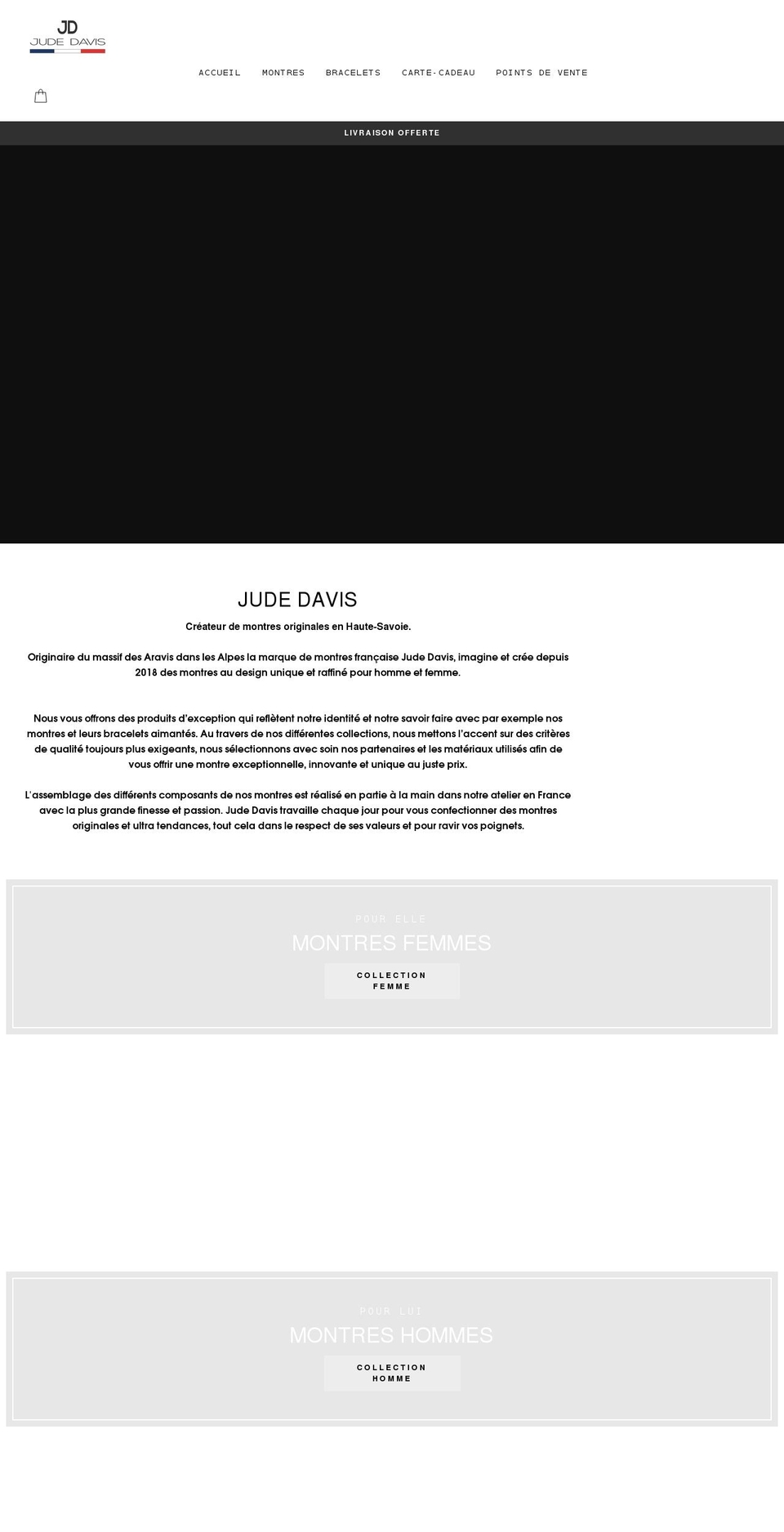 jude-davis.com shopify website screenshot