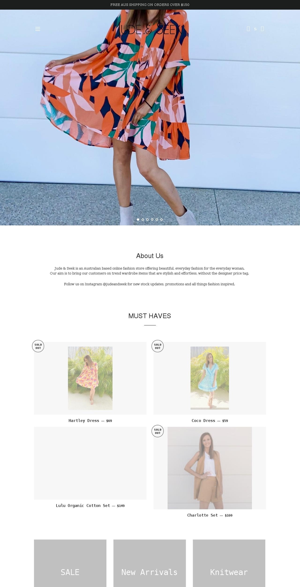 judeandseek.com.au shopify website screenshot