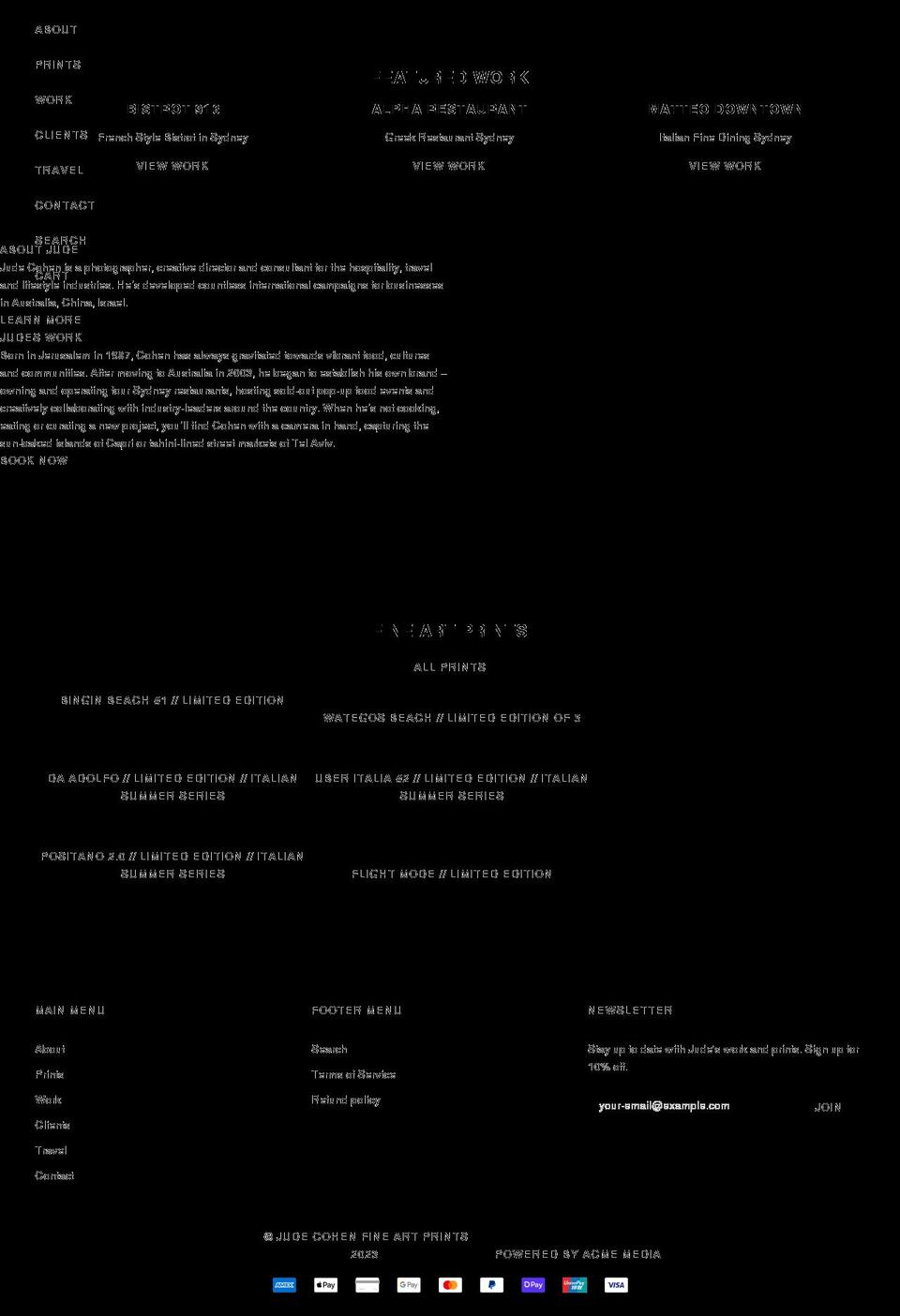 judecohen.com shopify website screenshot