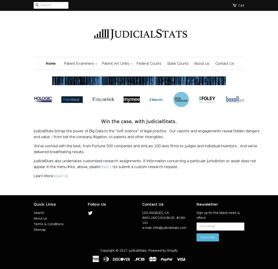 judgedata.com shopify website screenshot